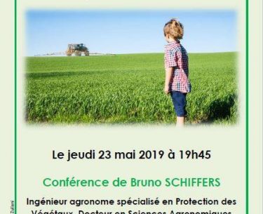 Conférence 23 mai 2019: Et si, l’air de rien, les pesticides exposaient nos enfants à un risque pour leur santé ?